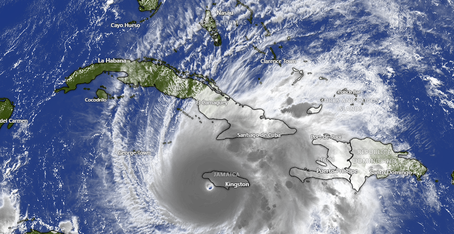Huracán Melissa alcanza vientos de 280 km/h y se convierte en el más potente del Caribe en décadas
